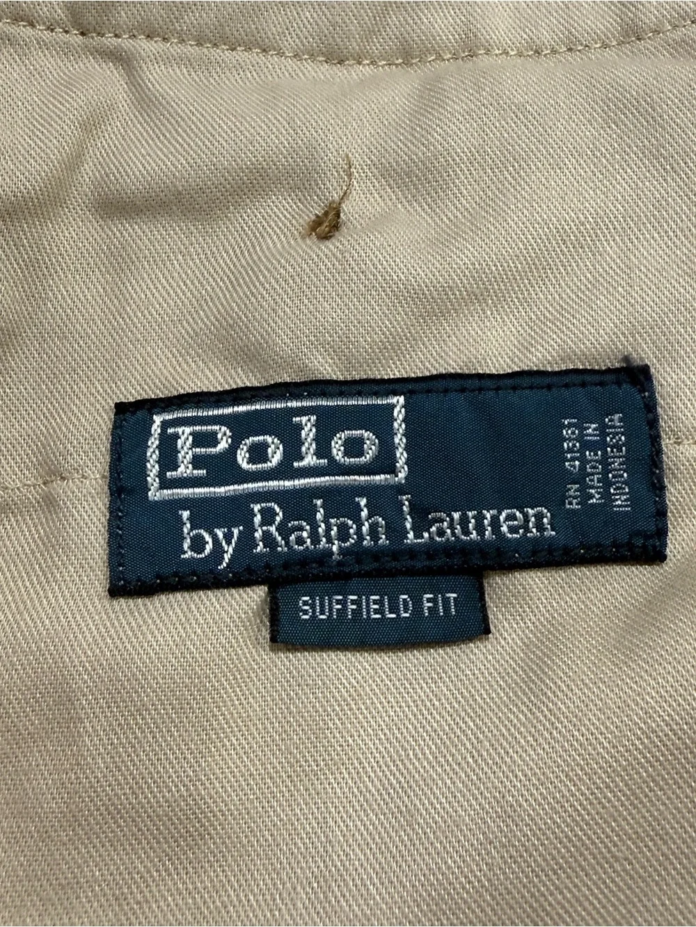 Polo Ralph Lauren VTG Suffield Fit Pants Size 36x32-29 Hemmed Inseam Linen Blend